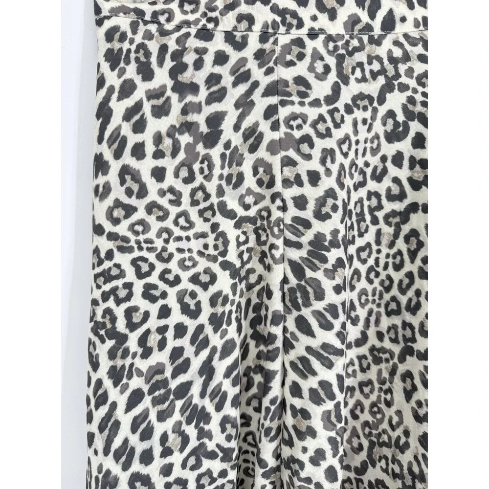 Altard State Leopard Print Satin‎ Midi Skirt High Rise Cheetah Silky Long XS